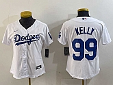 Women's Los Angeles Dodgers #99 Joe Kelly White Stitched Cool Base Nike Jersey