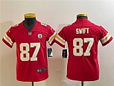 Youth Kansas City Chiefs #87 Taylor Swift Red Vapor Untouchable Limited Jersey
