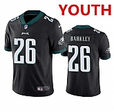 Youth Philadelphia Eagles #26 Saquon Barkley Black Vapor Untouchable Limited Jersey Dzhi