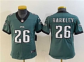 Youth Philadelphia Eagles #26 Saquon Barkley Green Vapor Untouchable Limited Stitched Jersey