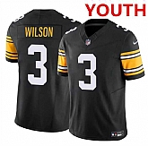 Youth Pittsburgh Steelers #3 Russell Wilson Black 2023 F.U.S.E. Vapor Untouchable Limited Jersey Dzhi,baseball caps,new era cap wholesale,wholesale hats