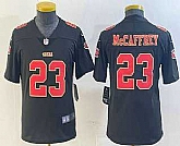 Youth San Francisco 49ers #23 Christian McCaffrey Black Red Fashion Vapor Limited Stitched Jersey
