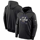 Men's Baltimore Ravens Black 2023 AFC North Division Champions Locker Room Trophy Collection Pullover Hoodie,baseball caps,new era cap wholesale,wholesale hats