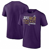 Men's Baltimore Ravens Purple 2023 AFC North Division Champions Conquer T-Shirt,baseball caps,new era cap wholesale,wholesale hats