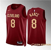 Men's Cleveland Cavaliers #8 Pete Nance Wine Icon Edition Stitched Jersey Dzhi,baseball caps,new era cap wholesale,wholesale hats