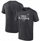 Men's Dallas Cowboys Heather Charcoal 2023 Playoffs T-Shirt,baseball caps,new era cap wholesale,wholesale hats