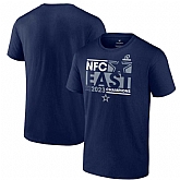 Men's Dallas Cowboys Navy 2023 NFC East Division Champions Conquer T-Shirt,baseball caps,new era cap wholesale,wholesale hats