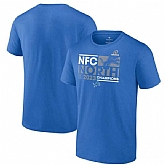 Men's Detroit Lions Blue 2023 NFC North Division Champions Conquer T-Shirt,baseball caps,new era cap wholesale,wholesale hats
