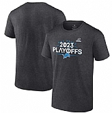 Men's Detroit Lions Heather Charcoal 2023 Playoffs T-Shirt,baseball caps,new era cap wholesale,wholesale hats