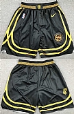 Men's Golden State Warriors Black City Edition Shorts(Run Small)