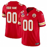Men's Kansas City Chiefs Active Player Custom Red 2024 F.U.S.E. Super Bowl LVIII Patch With NKH Patch Vapor Untouchable Limited Football Stitched Jersey