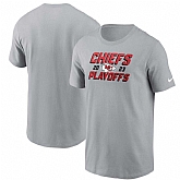Men's Kansas City Chiefs Gray 2023 Playoffs Iconic T-Shirt,baseball caps,new era cap wholesale,wholesale hats