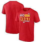 Men's Kansas City Chiefs Red 2023 AFC West Division Champions Big & Tall T-Shirt,baseball caps,new era cap wholesale,wholesale hats