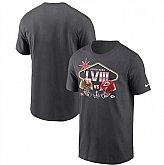 Men's Kansas City Chiefs vs. San Francisco 49ers Super Bowl LVIII Matchup Anthracite T-Shirt