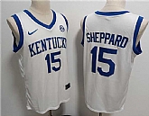 Men's Kentucky Wildcats #15 Reed Sheppard White Stitched Jersey,baseball caps,new era cap wholesale,wholesale hats