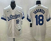 Men's Los Angeles Dodgers #18 Yoshinobu Yamamoto Number White 2021 City Connect Cool Base Stitched Jerseys,baseball caps,new era cap wholesale,wholesale hats