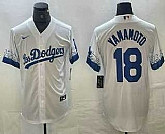 Men's Los Angeles Dodgers #18 Yoshinobu Yamamoto White 2021 City Connect Cool Base Stitched Jersey,baseball caps,new era cap wholesale,wholesale hats