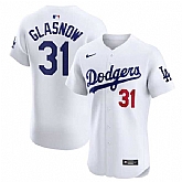 Men's Los Angeles Dodgers #31 Tyler Glasnow White Home Elite Stitched Jersey Dzhi,baseball caps,new era cap wholesale,wholesale hats