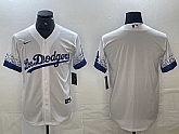 Men's Los Angeles Dodgers White Blank City Connect Cool Base Stitched Baseball Jersey