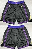 Men's Los Angeles Lakers Black Shorts (Run Small),baseball caps,new era cap wholesale,wholesale hats