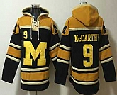 Men's Michigan Wolverines #9 JJ McCarthy Navy Blue Ageless Must Have Lace Up Pullover Hoodie