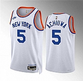 Men's New Yok Knicks #5 Precious Achiuwa White 2021-22 City Edition Stitched Basketball Jersey Dzhi,baseball caps,new era cap wholesale,wholesale hats