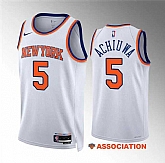 Men's New Yok Knicks #5 Precious Achiuwa White Association Edition Stitched Basketball Jersey Dzhi,baseball caps,new era cap wholesale,wholesale hats