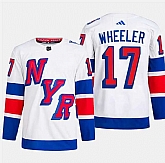 Men's New York Rangers #17 Blake Wheeler White 2024 Stadium Series Stitched Jersey Dzhi,baseball caps,new era cap wholesale,wholesale hats