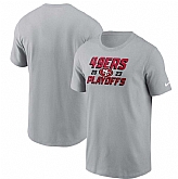Men's San Francisco 49ers Gray 2023 Playoffs Iconic T-Shirt,baseball caps,new era cap wholesale,wholesale hats