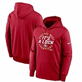 Men's San Francisco 49ers Red 2023 NFC West Division Champions Locker Room Trophy Collection Pullover Hoodie,baseball caps,new era cap wholesale,wholesale hats
