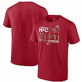 Men's San Francisco 49ers Scarlet 2023 NFC West Division Champions Conquer T-Shirt,baseball caps,new era cap wholesale,wholesale hats