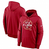 Men's San Francisco 49ers Scarlet 2023 NFC West Division Champions Locker Room Trophy Collection Pullover Hoodie,baseball caps,new era cap wholesale,wholesale hats