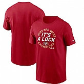 Men's San Francisco 49ers Scarlet 2023 NFC West Division Champions Locker Room Trophy Collection T-Shirt,baseball caps,new era cap wholesale,wholesale hats