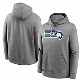Men's Seattle Seahawks Heather Gray Primary Logo Long Sleeve Hoodie T-Shirt