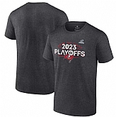 Men's Tampa Bay Buccaneers Heather Charcoal 2023 Playoffs T-Shirt,baseball caps,new era cap wholesale,wholesale hats