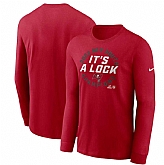 Men's Tampa Bay Buccaneers Red 2023 NFC South Division Champions Locker Room Trophy Collection Long Sleeve T-Shirt,baseball caps,new era cap wholesale,wholesale hats