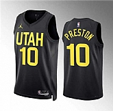 Men's Utah Jazz #10 Jason Preston Black Statement Edition Stitched Basketball Jersey Dzhi,baseball caps,new era cap wholesale,wholesale hats