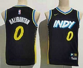 Youth Indiana Pacers #0 Tyrese Haliburton Navy Blue 2023 City Icon Swingman Jersey