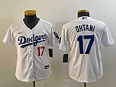 Youth Los Angeles Dodgers #17 Shohei Ohtani Number White Stitched Cool Base Nike Jersey,baseball caps,new era cap wholesale,wholesale hats