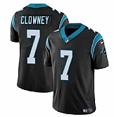 Men & Women & Youth Carolina Panthers #7 Jadeveon Clowney Black Vapor Limited Football Stitched Jersey
