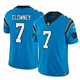 Men & Women & Youth Carolina Panthers #7 Jadeveon Clowney Blue 2024 F.U.S.E. Vapor Limited Football Stitched Jersey