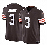 Men & Women & Youth Cleveland Browns #3 Jerry Jeudy Brown 2023 F.U.S.E. Vapor Limited Football Stitched Jersey