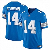 Men & Women & Youth Detroit Lions #14 Amon-Ra St. Brown Blue 2024 F.U.S.E. Vapor Limited Stitched Jersey,baseball caps,new era cap wholesale,wholesale hats