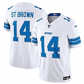 Men & Women & Youth Detroit Lions #14 Amon-Ra St. Brown White 2024 F.U.S.E. Vapor Limited Stitched Jersey,baseball caps,new era cap wholesale,wholesale hats