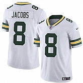 Men & Women & Youth Green Bay Packers #8 Josh Jacobs White Vapor Limited Football Stitched Jersey