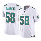 Men & Women & Youth Miami Dolphins #58 Shaquil Barrett White 2023 F.U.S.E Vapor Limited Football Stitched Jersey