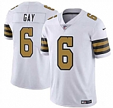 Men & Women & Youth New Orleans Saints #6 Willie Gay White Color Rush Limited Football Stitched Jersey