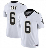 Men & Women & Youth New Orleans Saints #6 Willie Gay White Vapor Limited Football Stitched Jersey,baseball caps,new era cap wholesale,wholesale hats
