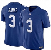Men & Women & Youth New York Giants #3 Deonte Banks Blue 2023 F.U.S.E. Vapor Untouchable Limited Football Stitched Jersey,baseball caps,new era cap wholesale,wholesale hats