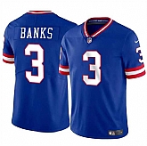 Men & Women & Youth New York Giants #3 Deonte Banks Royal Throwback Vapor Untouchable Limited Football Stitched Jersey